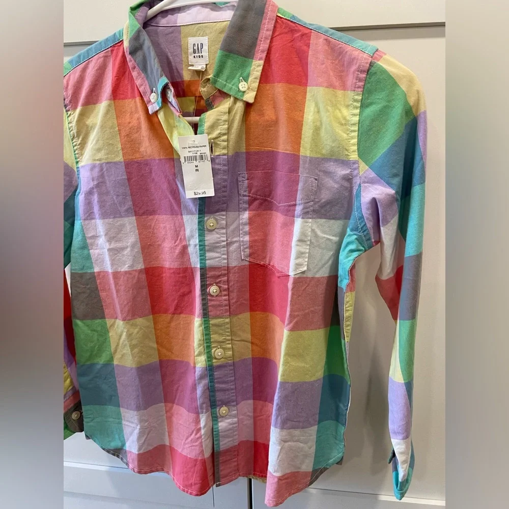 Easter 🐣GAP Plaid Button Down Shirt - Picture 5 of 5